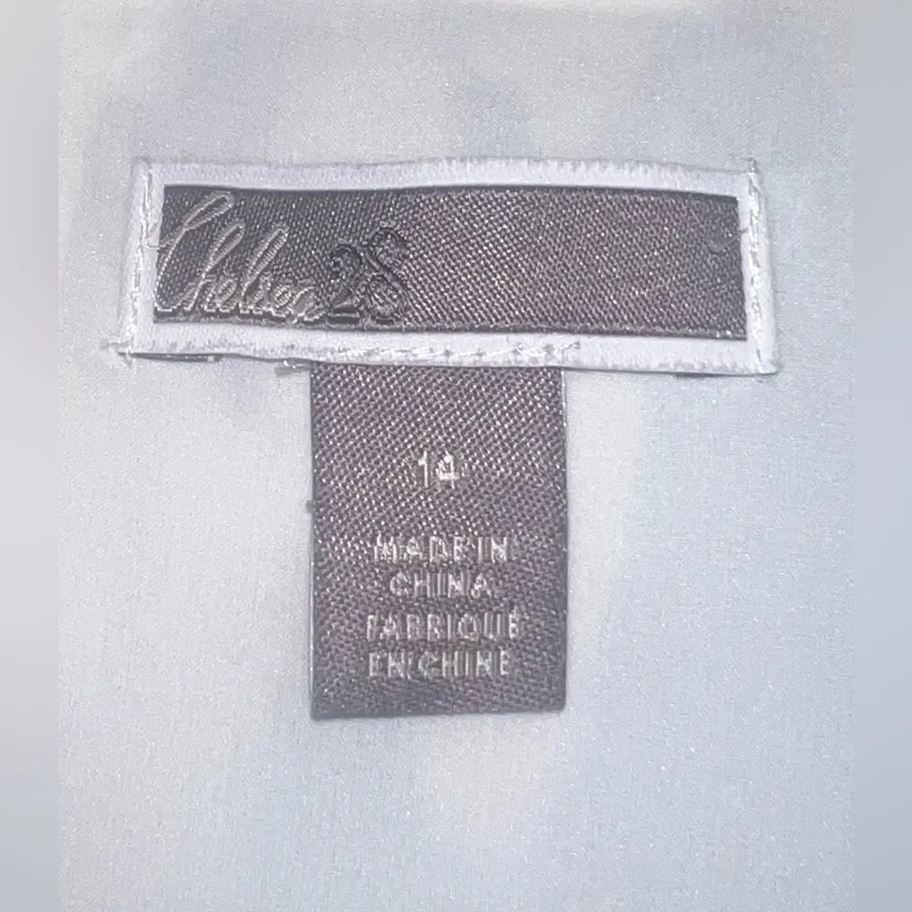 CHELSEA28 Print Faux Wrap dress SIZE 14 MULTI BLUE - Image 5