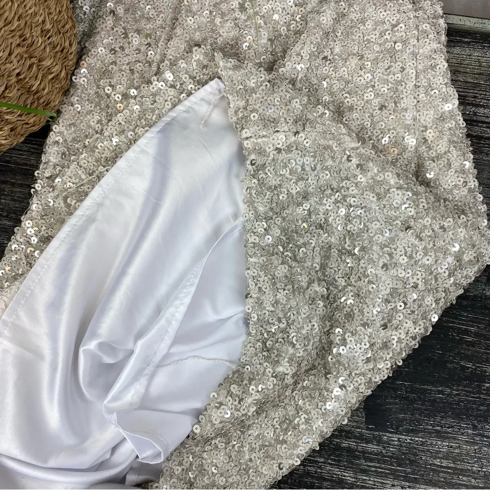 Free People Embellished Sequins Party Girl Mini Skirt Short Sleeve Dress 4 NEW - Image 5