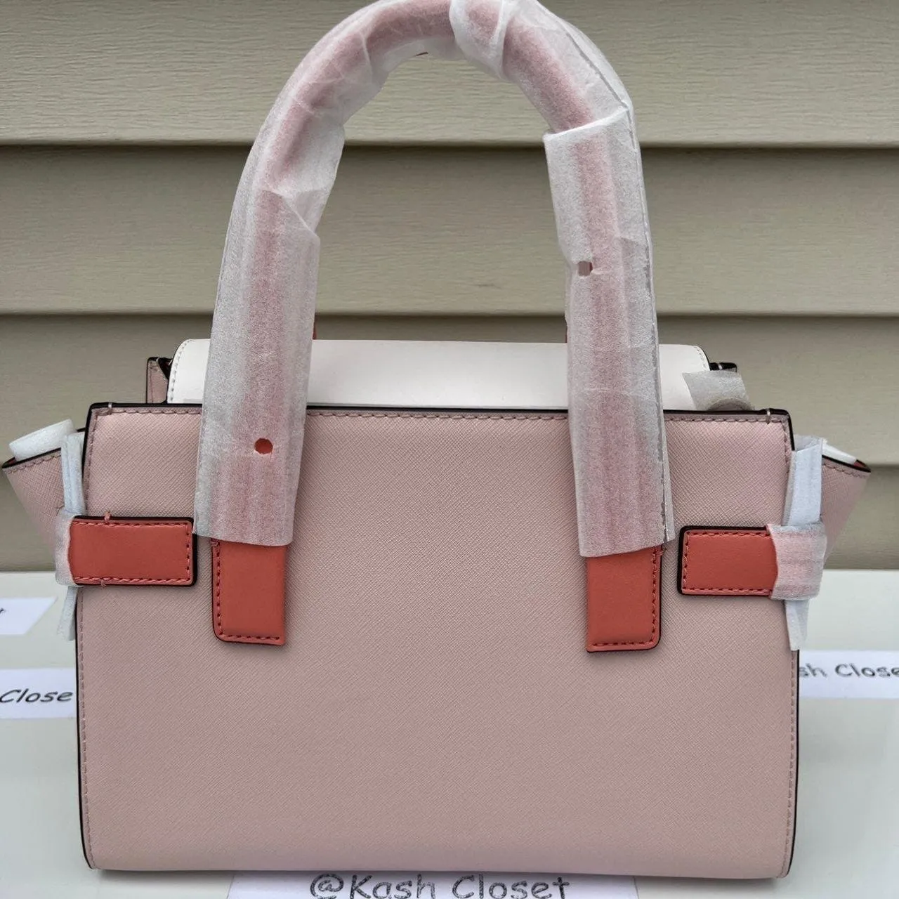 Powder Blush Multi Carmen Medium Satchel Purse - Image 5