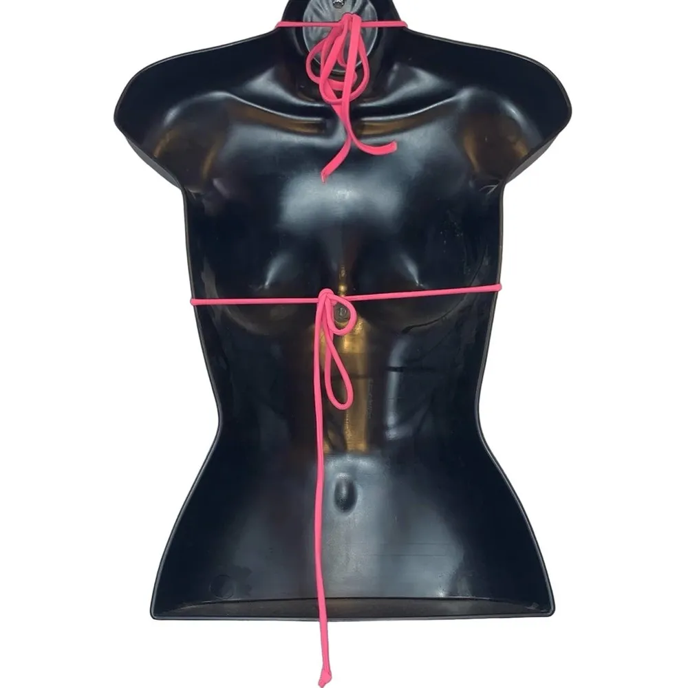 Kirra Blue String Bikini Top with Birds & Pink - Image 6