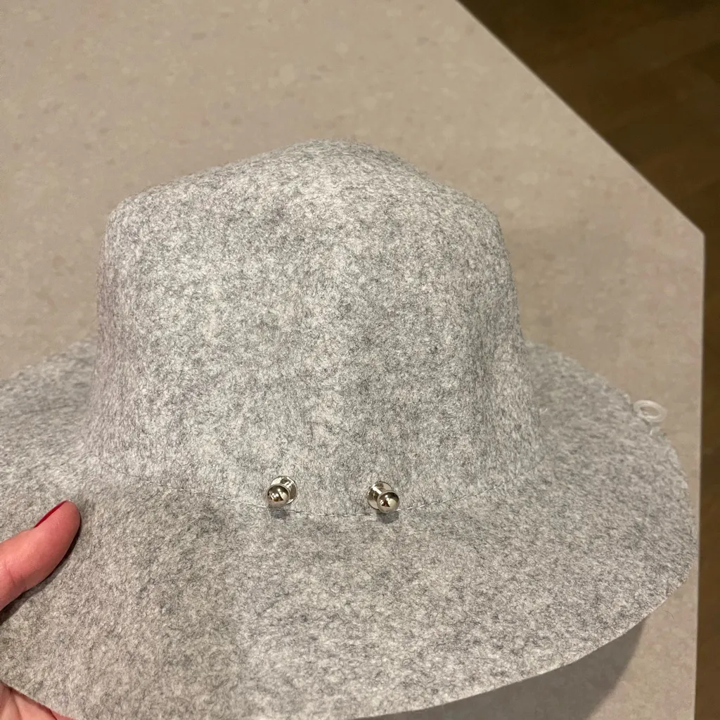NEW WOOL GREY FEDORA HAT Gray - Image 3