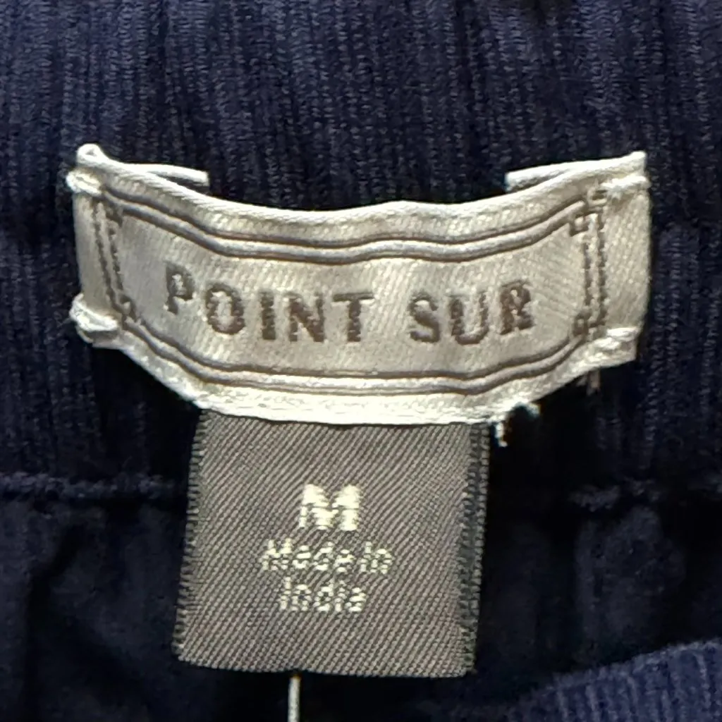 J Crew Point Sur Pants Womens M Navy Blue Paperbag Wide Leg Cropped Relaxed - Image 9