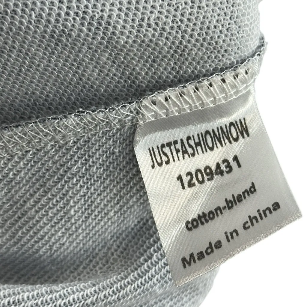 JustFashionNow French Terry Floral Ombre Print Hooded Lightweight Sweatshirt XL White - Image 10