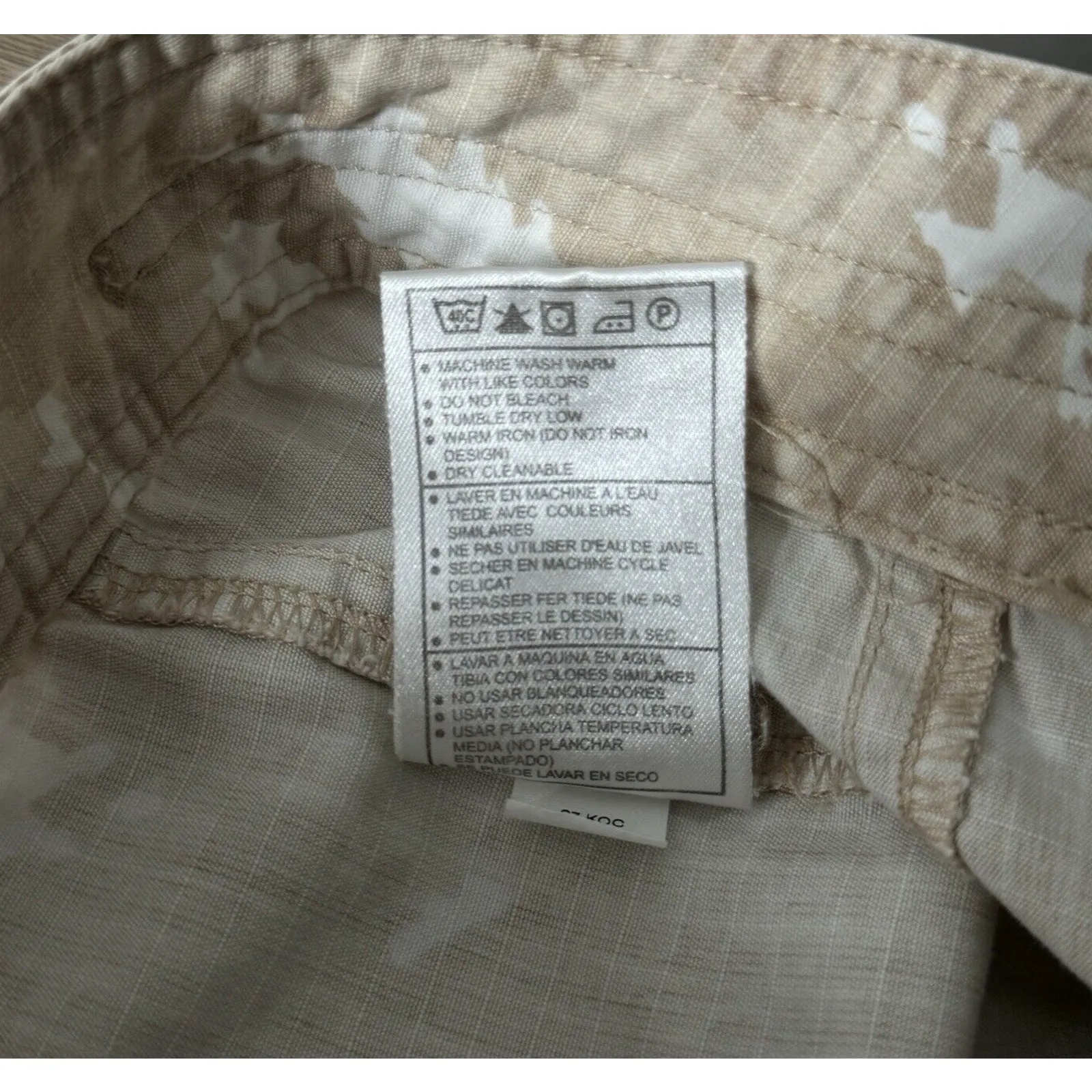 Nike Pants Womens XS Beige White Camo Capri Pants‎ Casual Utility Streetwear - Image 9