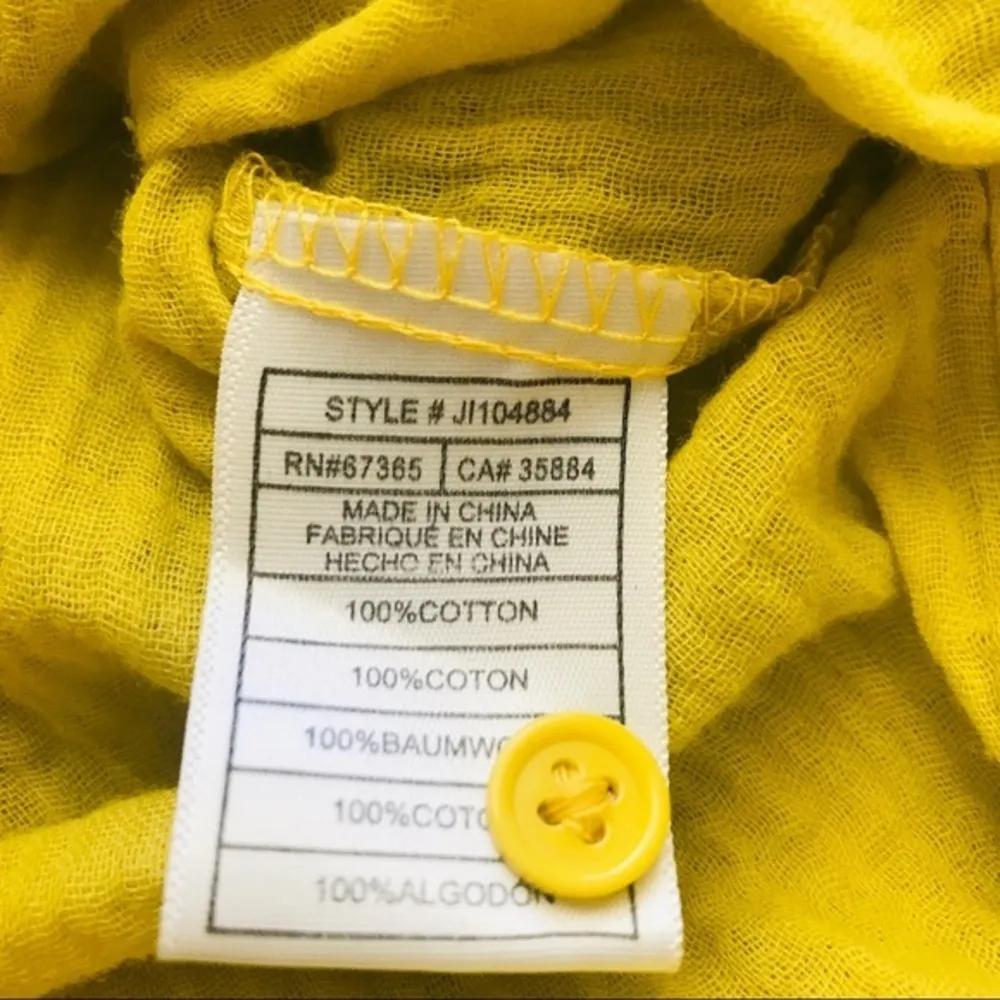 JACK by BB Dakota‎ Wallen Top In Yellow size L - Image 9