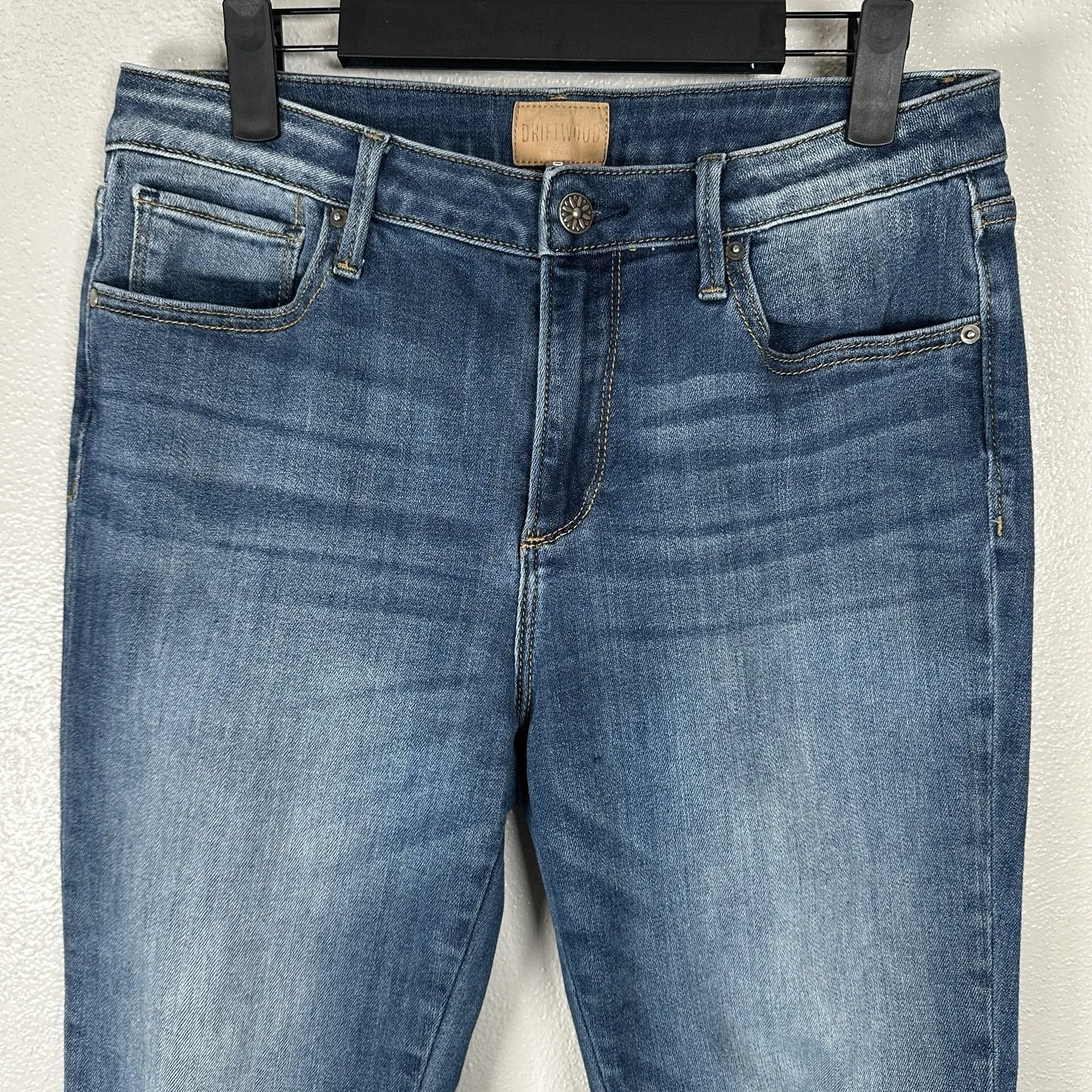 Driftwood Colette Embroidered Southwest Raw Hem Jeans Womens 29 Cropped Boho - Image 2