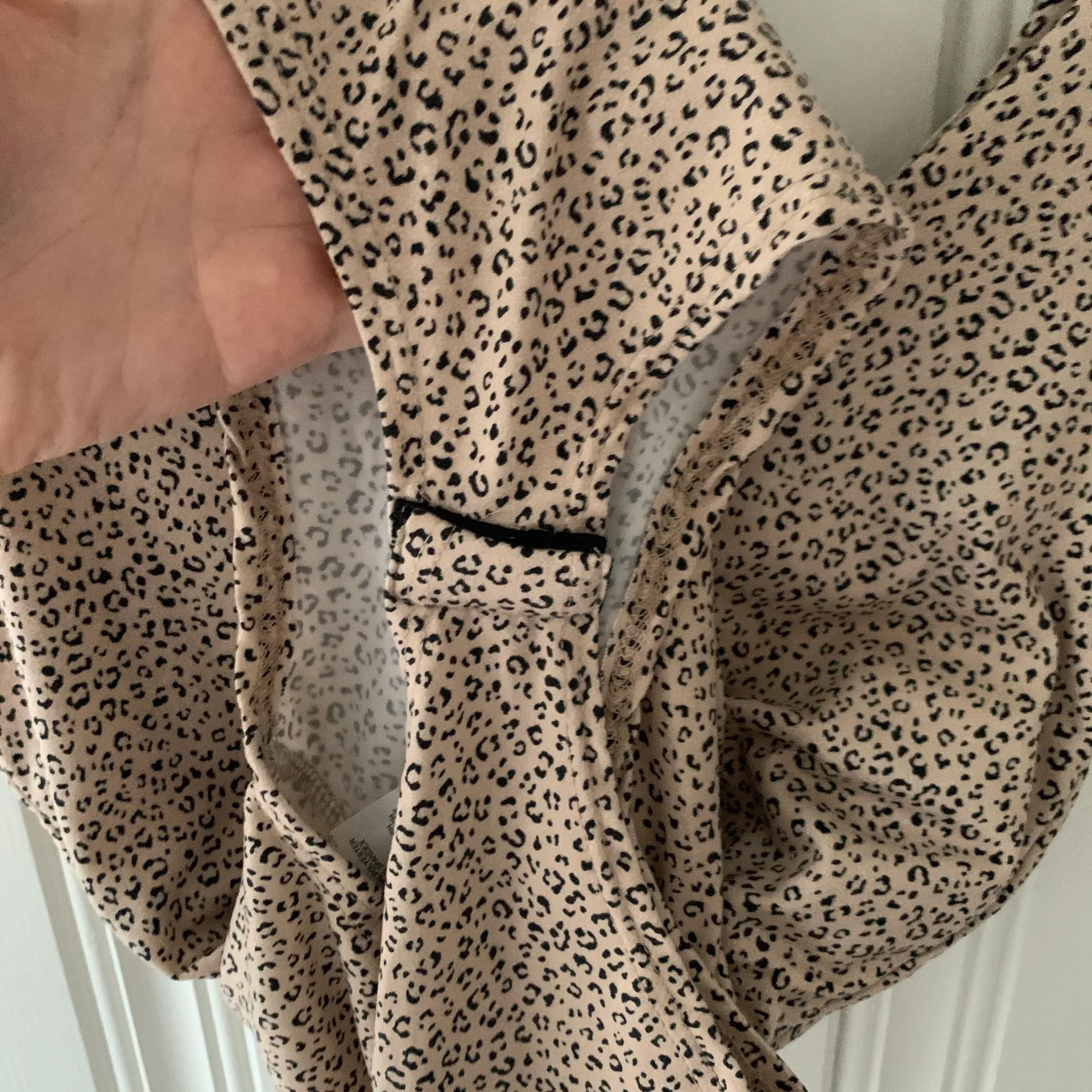 Tan Brown Black Leopard VNeck Leotard Bodysuit NWT - Image 4