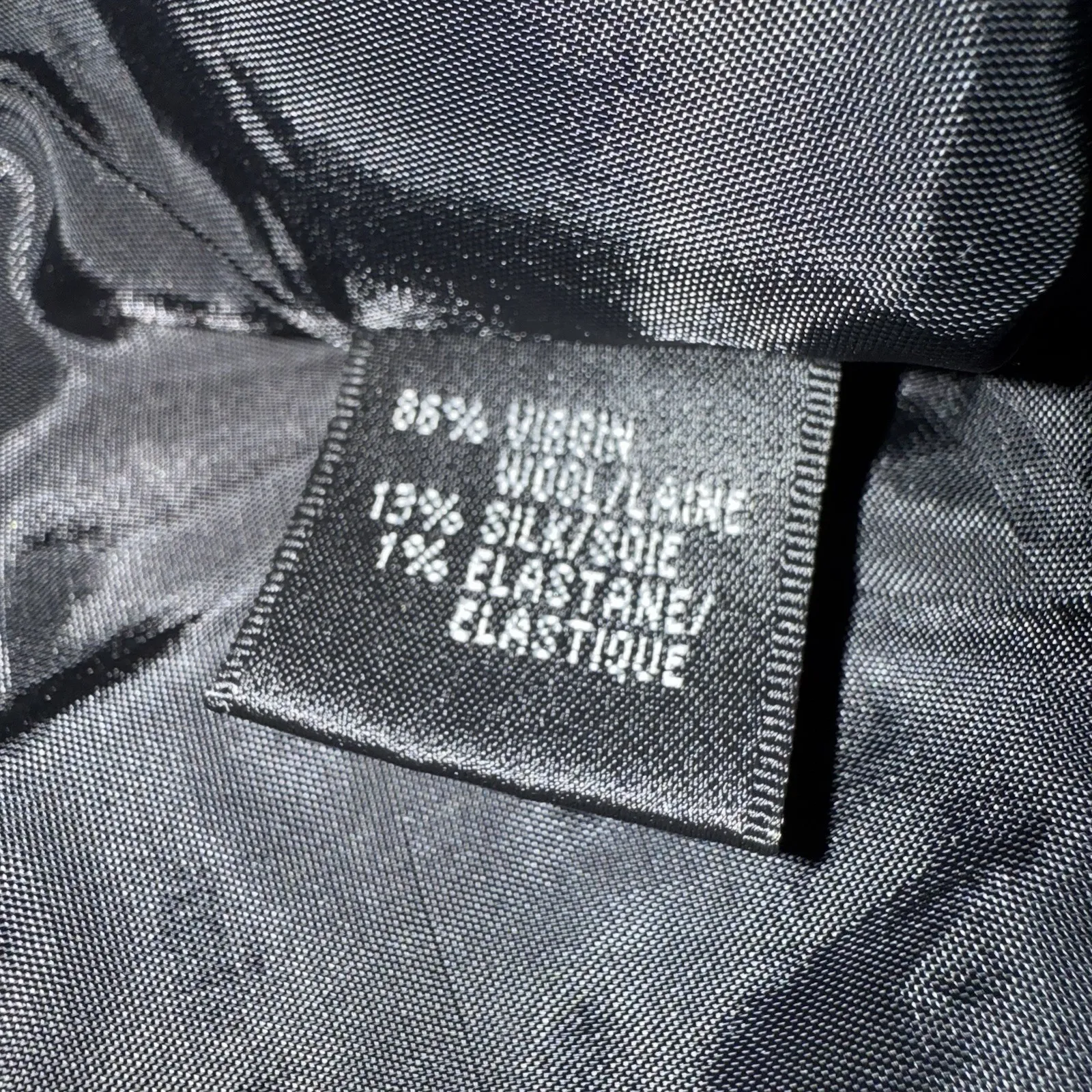 Lafayette 148 New York Gray Virgin Wool Silk Blazer 12 Single Button Jacket $698 - Image 10