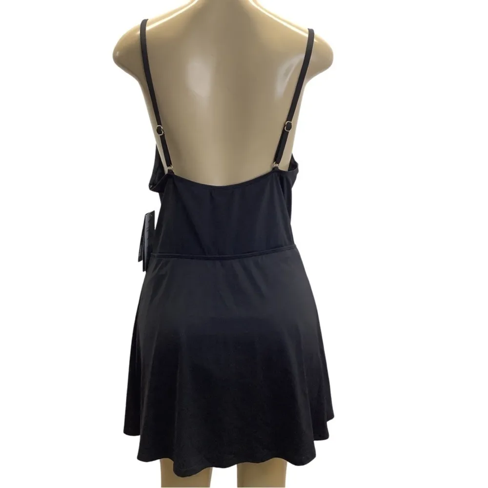 Wowease Size 14 Black Scoop Skirted One Piece Padded Cups Swimsuit. New With Tag - Image 4