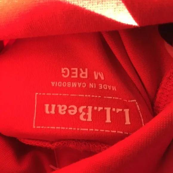 LLBean Interlock Turtleneck Long Sleeve Knit Top‎ Red Size M - Image 5