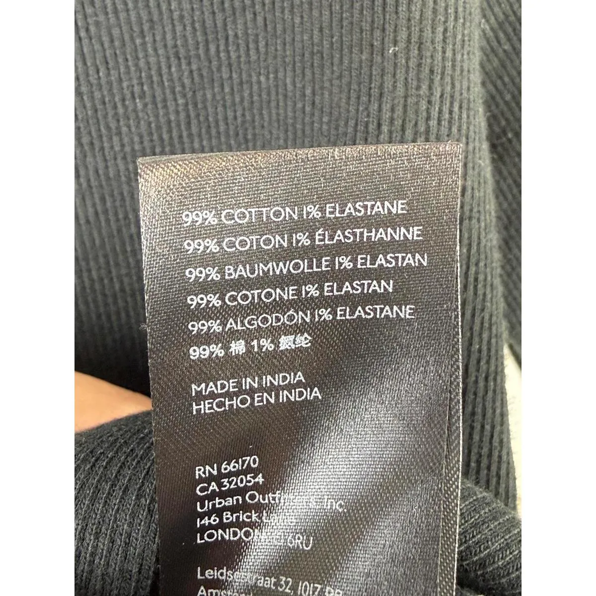 Maeve by Anthropologie Black Cotton Mock-Neck Ribbed Cotton Top - Size - Small - Image 4