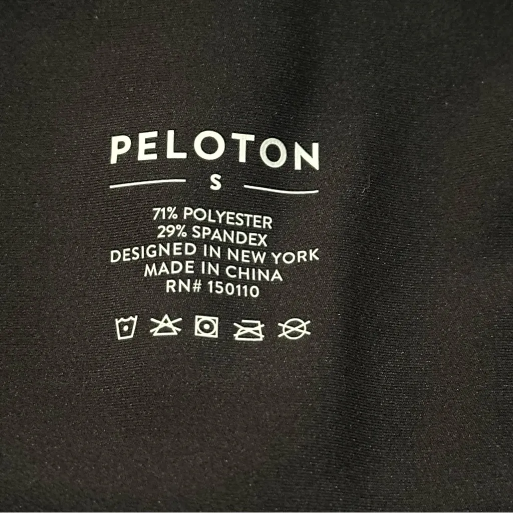 Peloton Women’s Size S Black Together We Go Far High Rise Bike Shorts - Image 3