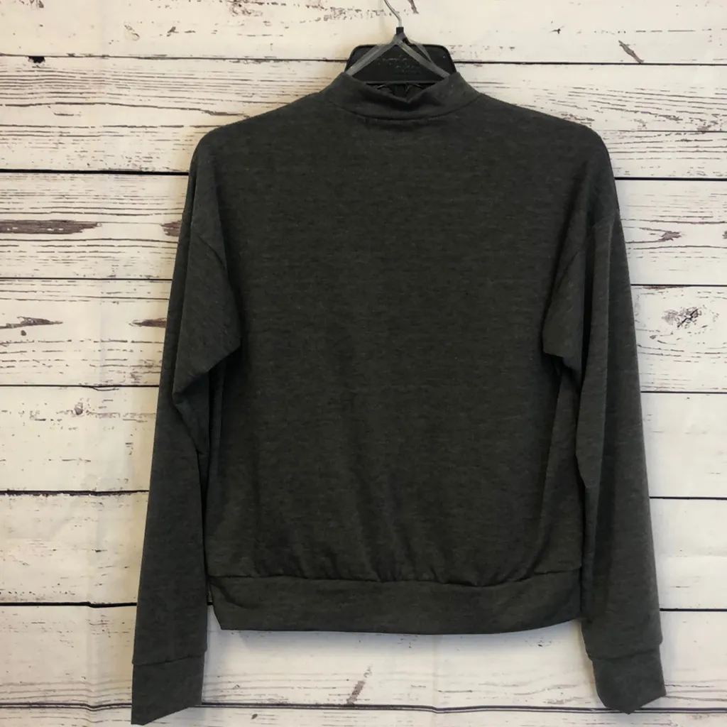 Rags‎ II Riches SMILE mock neck top Gray Size M - Image 3