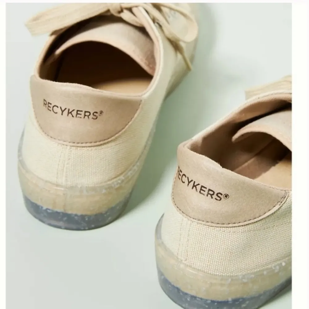 Recykers Cream Canvas Camden Sneakers Sz 37 - Image 3
