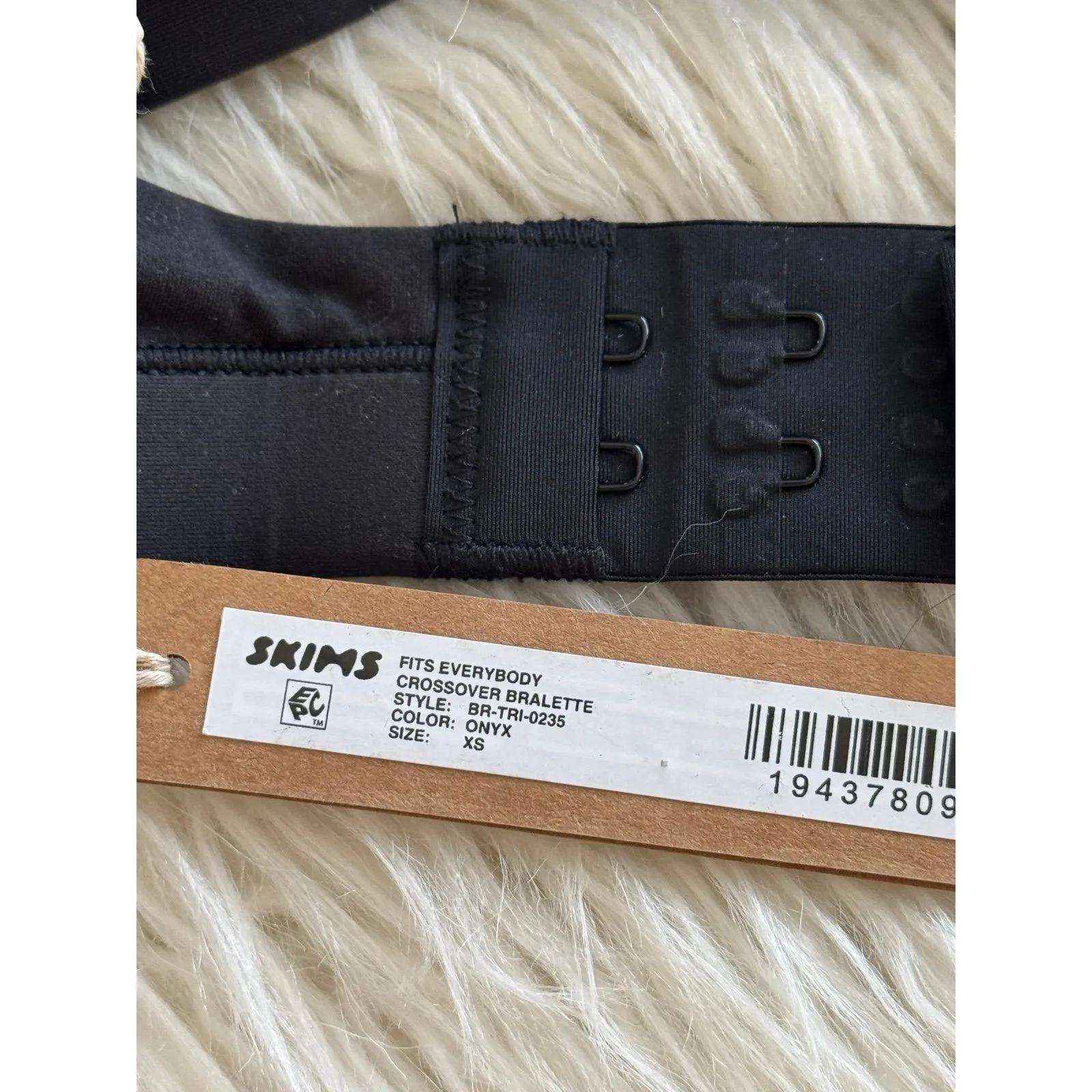 Skims Fits Everybody Crossover Bralette Onyx Size XS - Image 7