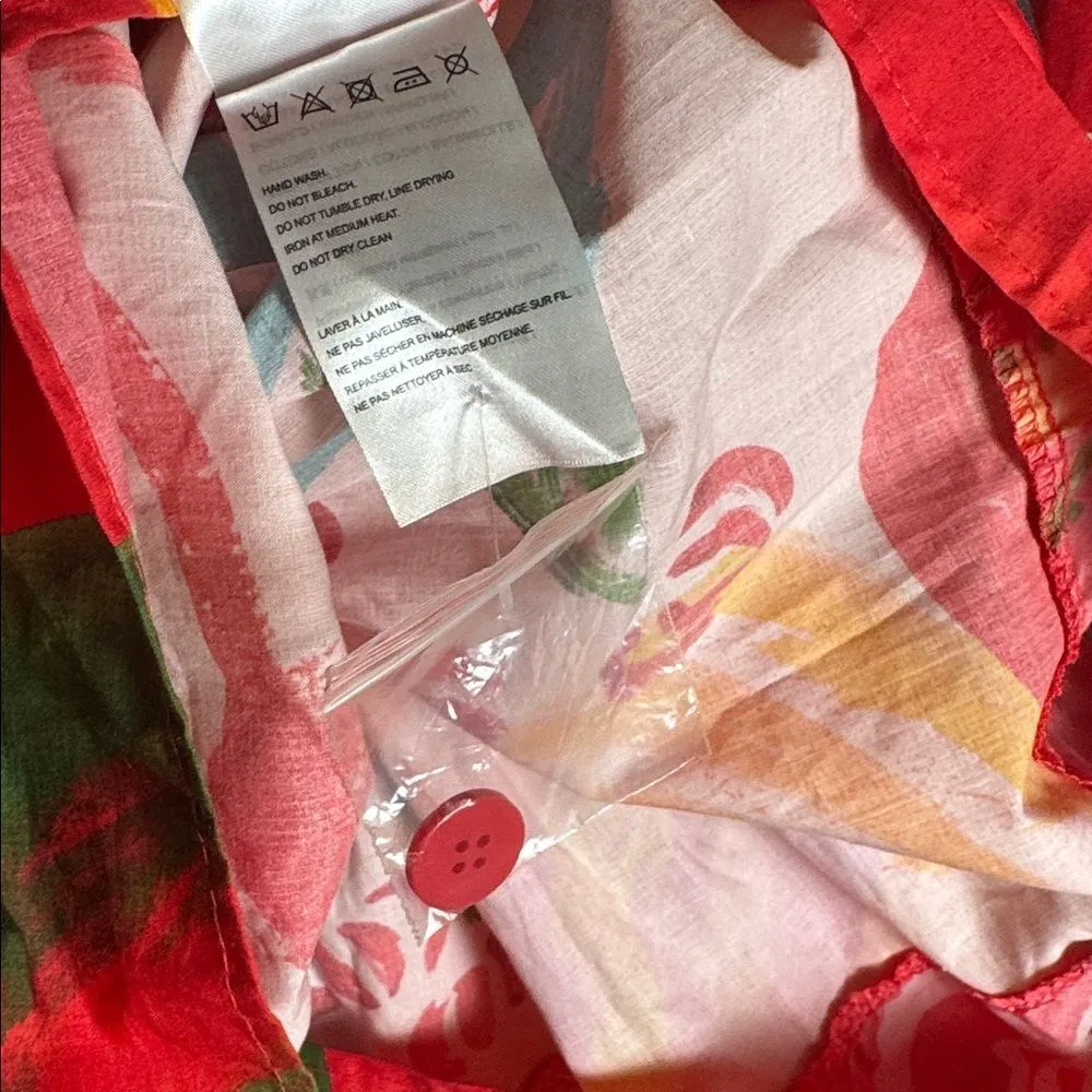 Farm Rio Mixed Fruits Ocean Mini Dress S - Image 7