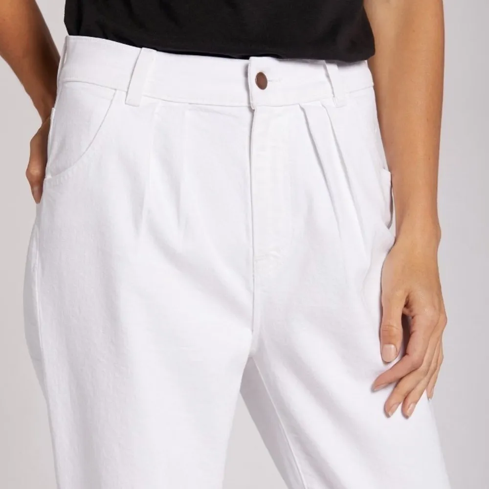 Current/Elliott Arroyo Jean Straight‎ Leg White 23 - Image 4