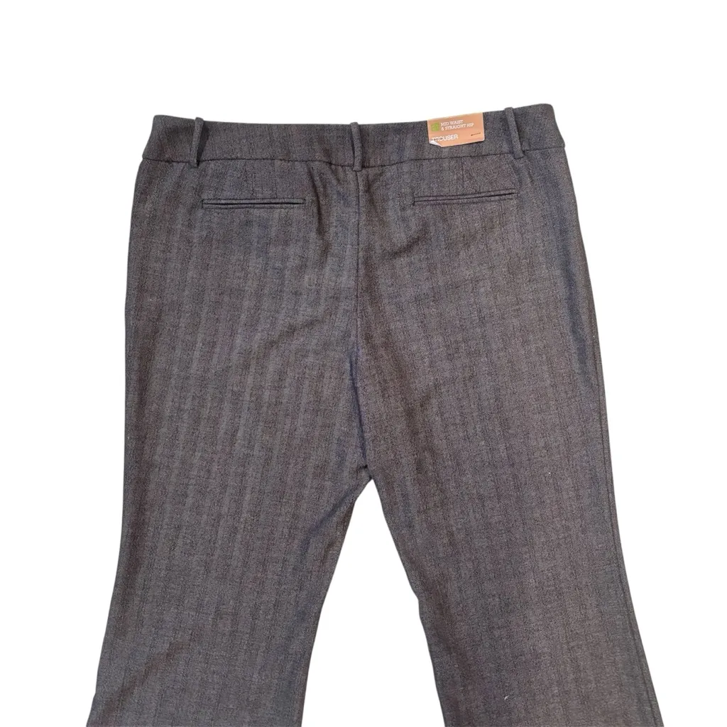 Mossimo Mid Waist Gray Straight Trousers NWT Size 16 Black - Image 4