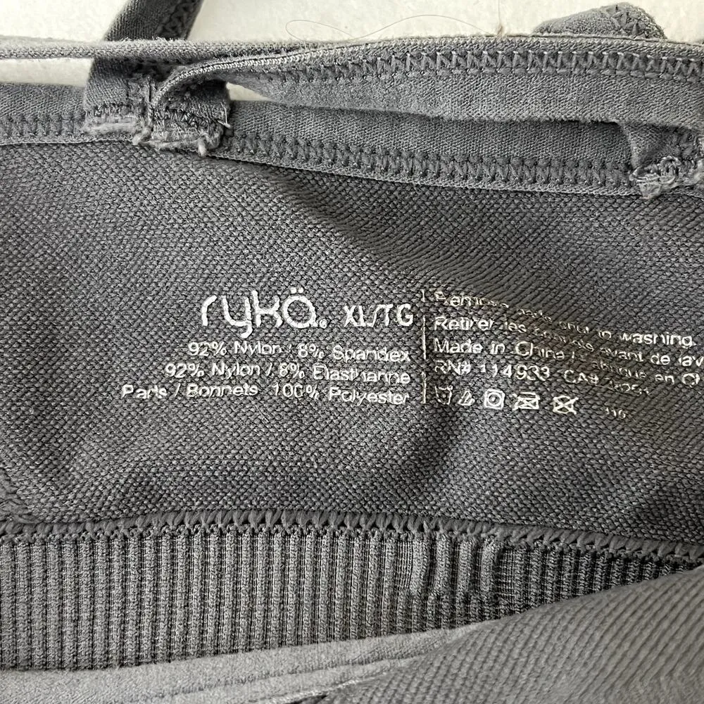 Ryka Gray Criss Cross Back Padded Sports Bra - Image 6