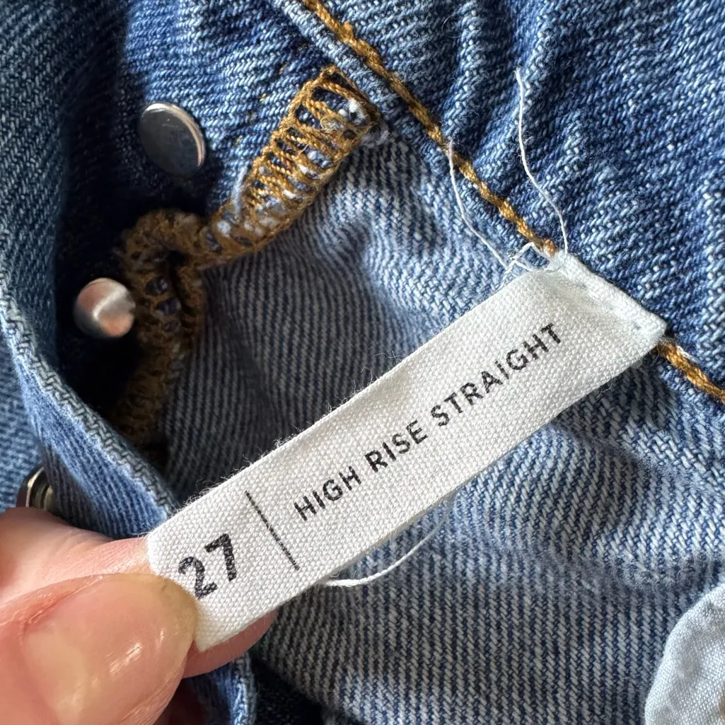 Pacsun High Rise Straight Jeans, size 27 - Image 6