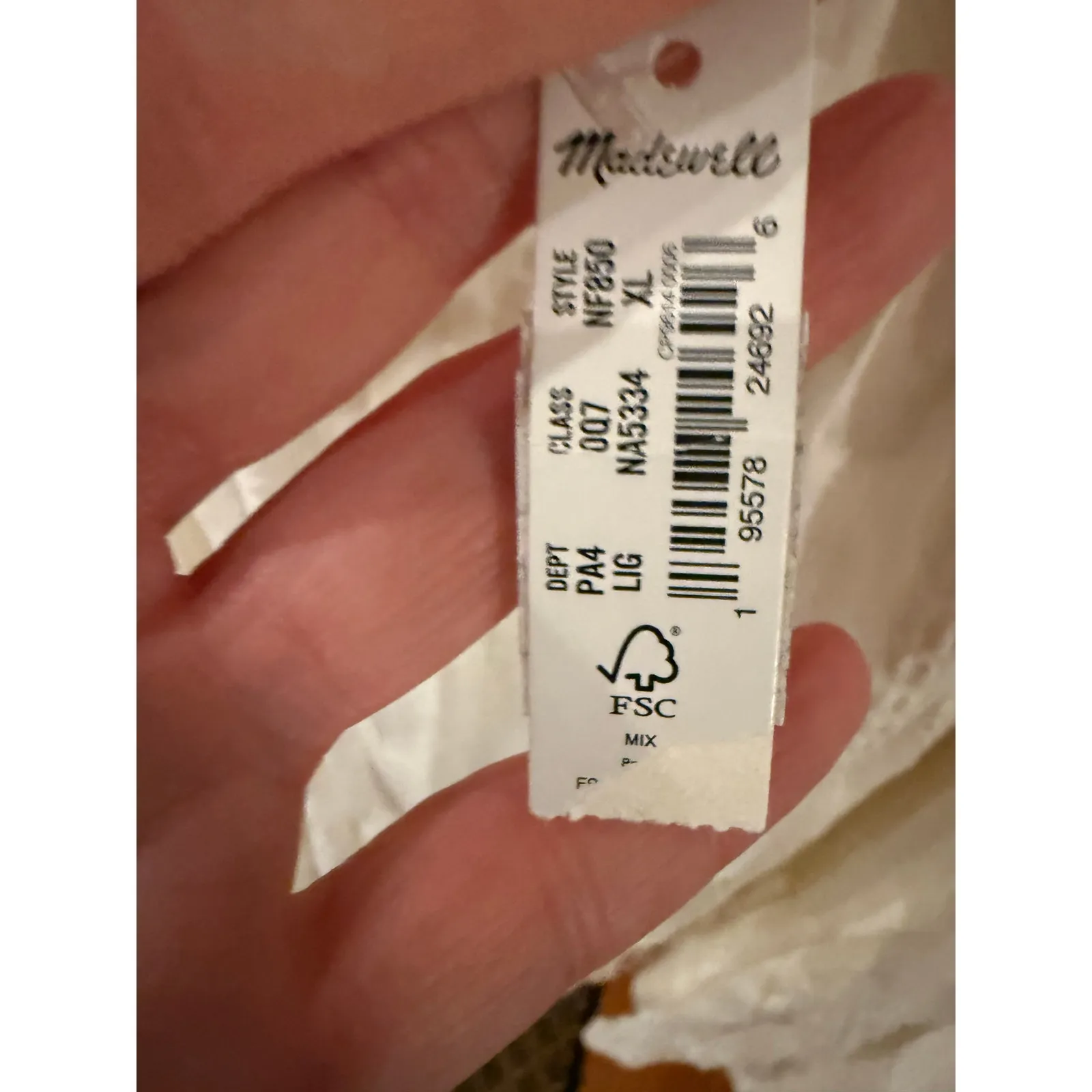 Madewell Ruffle-Strap Tiered Midi Dress - Textural Stripe XL (new) - Image 7