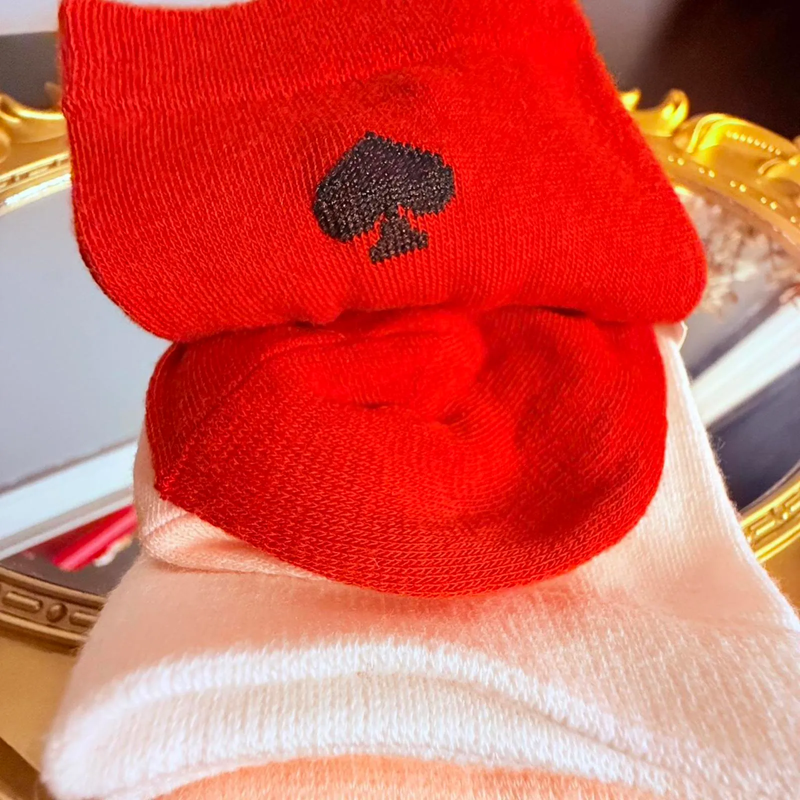 Kate Spade New York Cupid Heart Crew Socks 3 Pack One Size NWT - Image 4