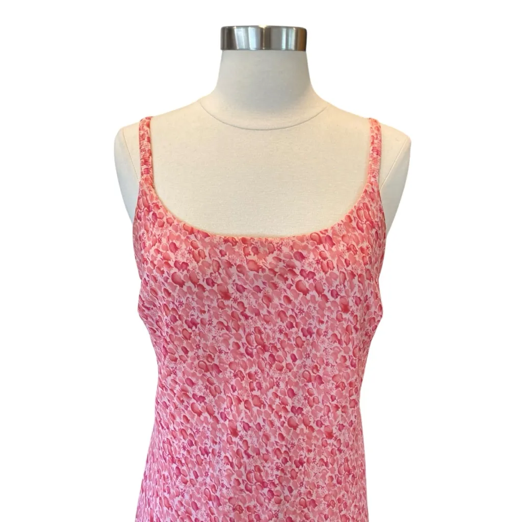 Vintage 90s Pink Floral Maxi Slip Dress | Coquette Cottagecore Boho - Image 3