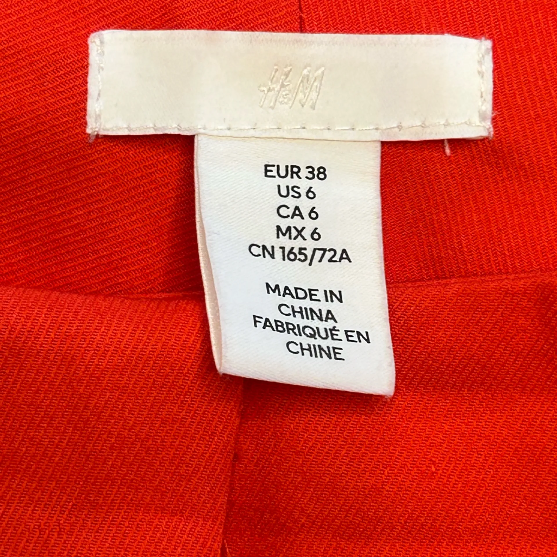 H&M vibrant red flared trouser dress pants. Bold polished Valentine’s Day 6 REG - Image 5