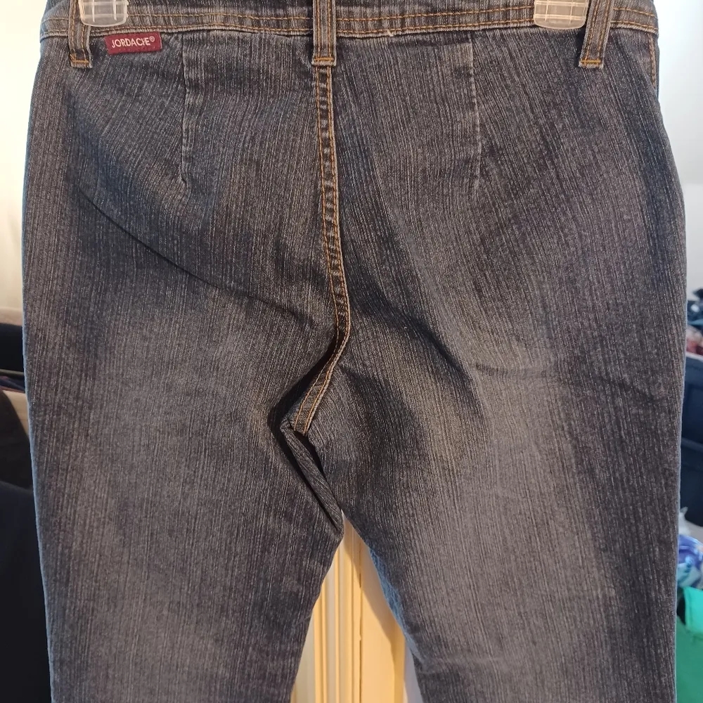 Jordache Low Rise Stretch Flared Jeans Women's Size 5/6 Blue Dark Wash B… - Image 8