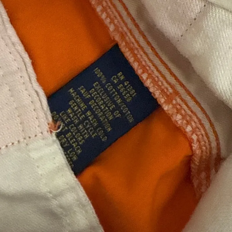 Polo Ralph Lauren Orange Preppy Casual Pony Logo Chino Shorts Size 2 - Image 4