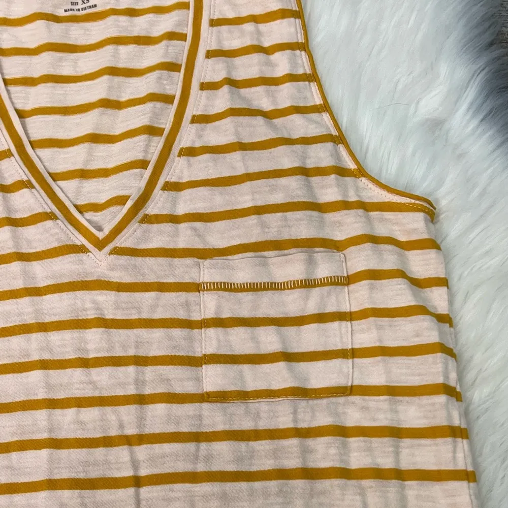 Madewell Whisper Cotton Pocket Tank in Baker Stripe - Image 7