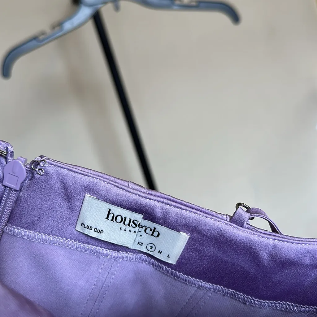HOUSE OF CB S D-DD 'Charmaine'‎ Lavender Corset Maxi Dress NWOT size Small - Image 6