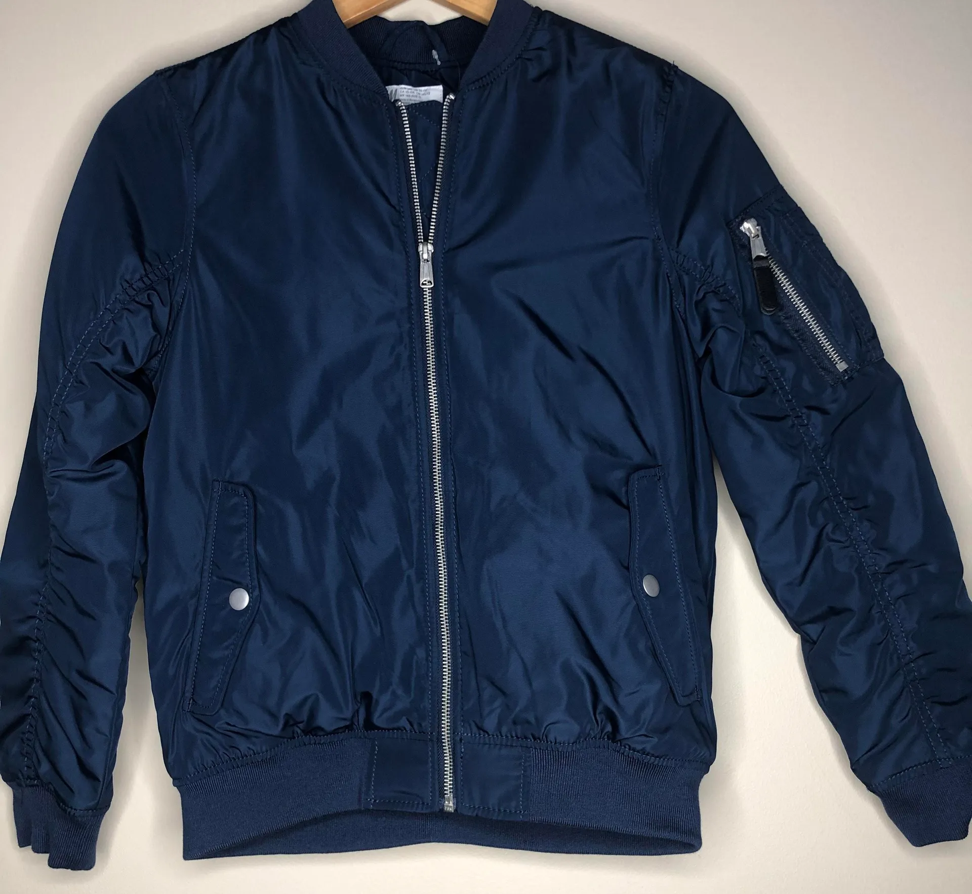 Blue Bomber Jacket Size XXS - Image 2