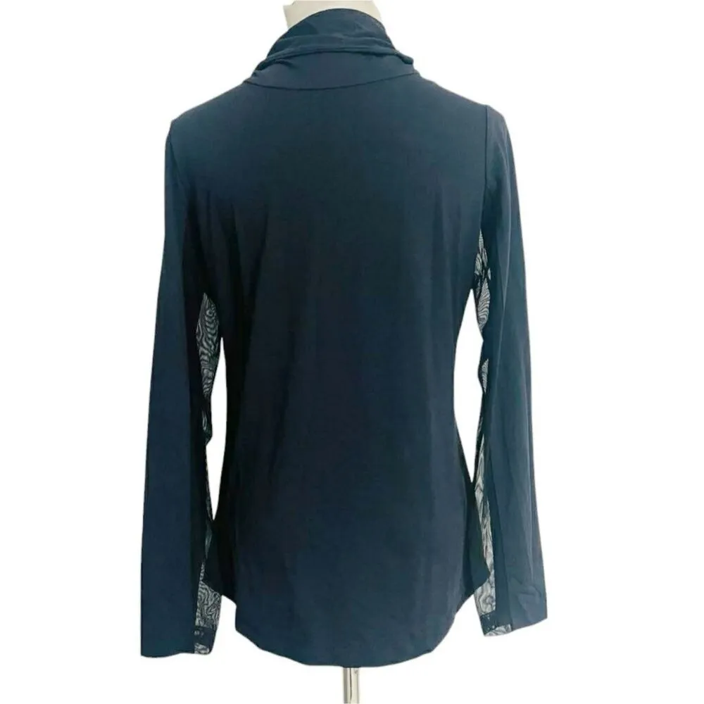 IBKUL Size Small Top Blouse Turtleneck Athletic SPF UPF Golf Tennis Long Sleeve - Image 4