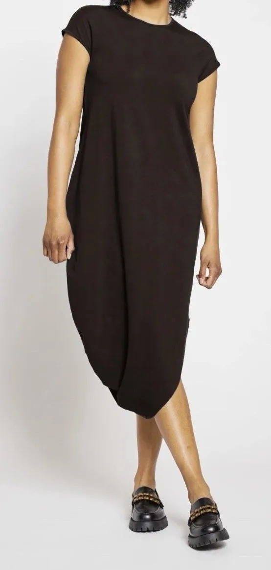 Universal Standard Geneva V-Neck Midi Dress Black Size 18-20 Minimalist Basic - Image 1