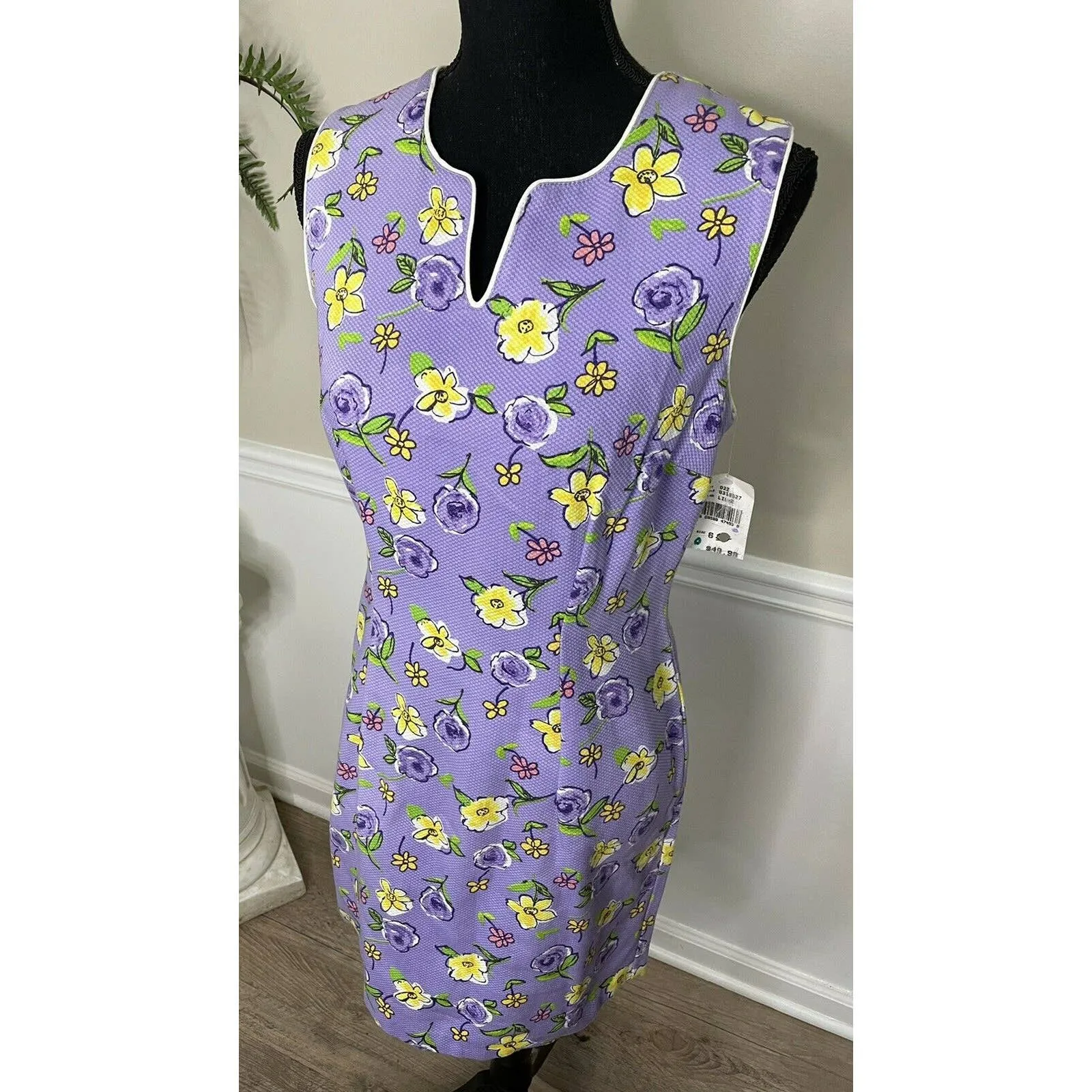 Byer Studio California Purple Floral Dress Size 6 - Image 2