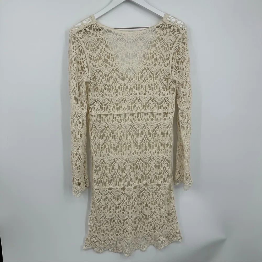 Vintage Y2K Boho Lace Duster Blouse Size Medium Fairycore Whimsical Early 2000s - Image 7