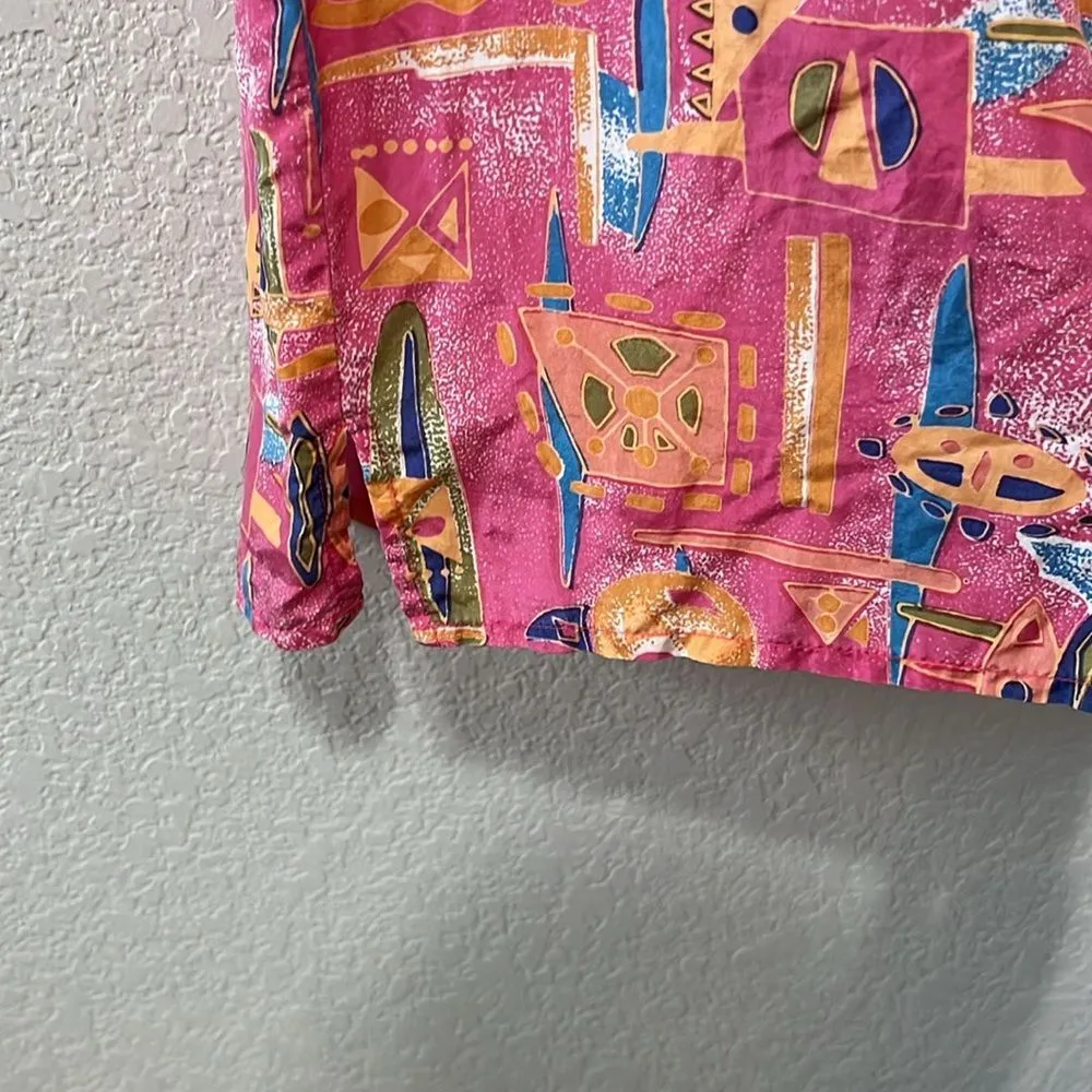 CASUAL ISLE Vintage 80/90's 100% Silk Two Piece Short/Tank Set, Size S Pink - Image 7