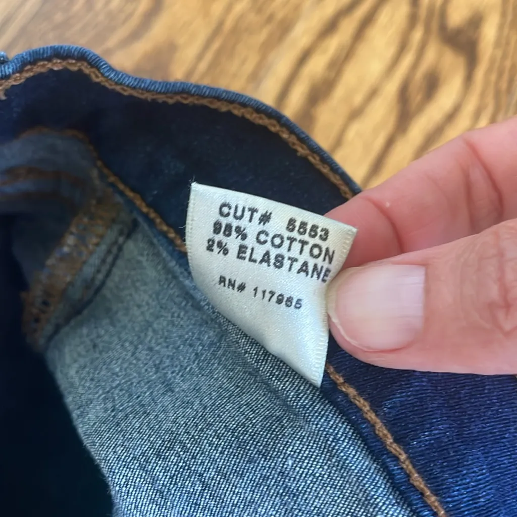 J Brand Starless Skinny Jeans Blue Dark Wash Size 27 Stretch Mid Rise Comfy - Image 7