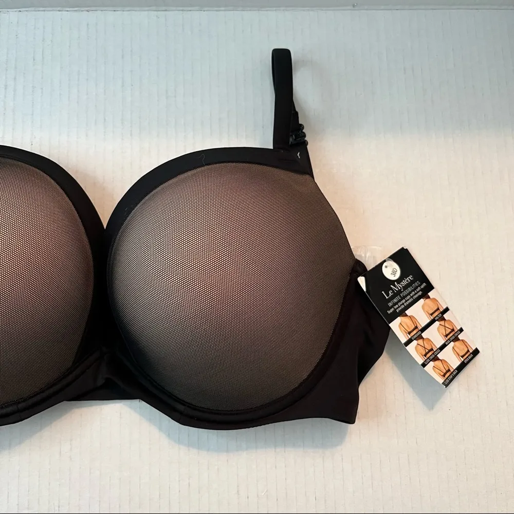 Le Mystere Bra Infinite Possibilities Plunge Bra in Black Sz 38D NWT - Image 5