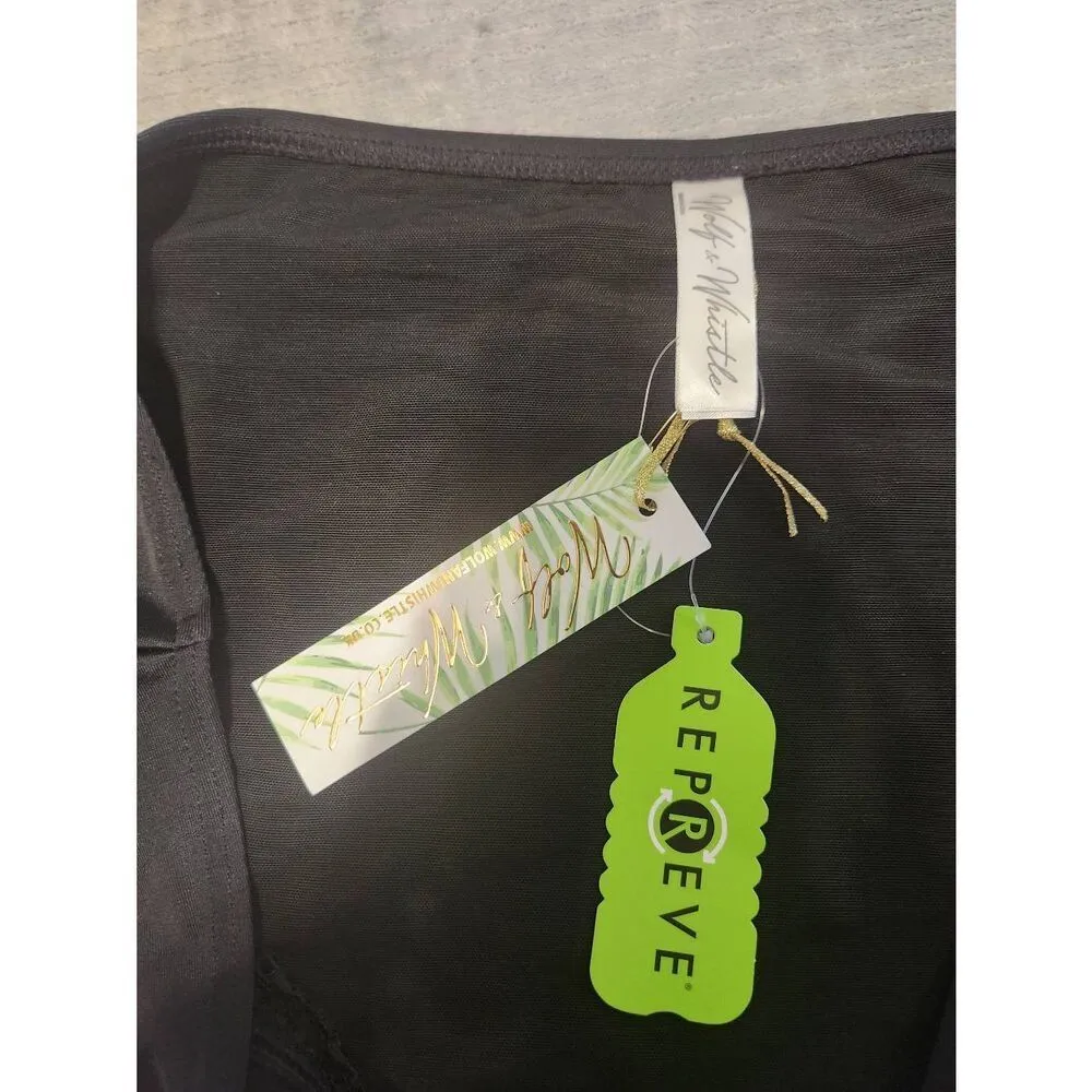 NWT Wolf & Whistle Size 18 Black Bikini Bottom with Lace Edge - Image 2