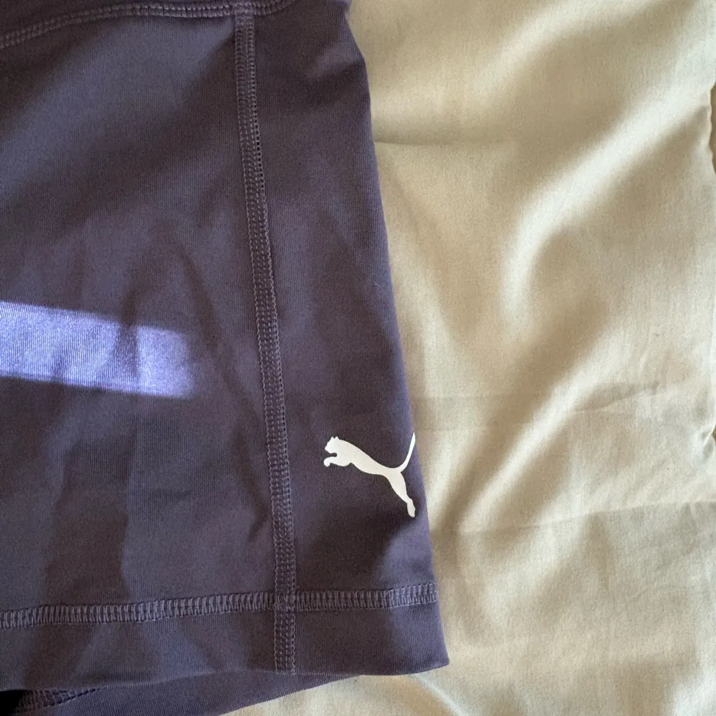 Puma Women's Dark Purple Athletic Shorts - Image 4
