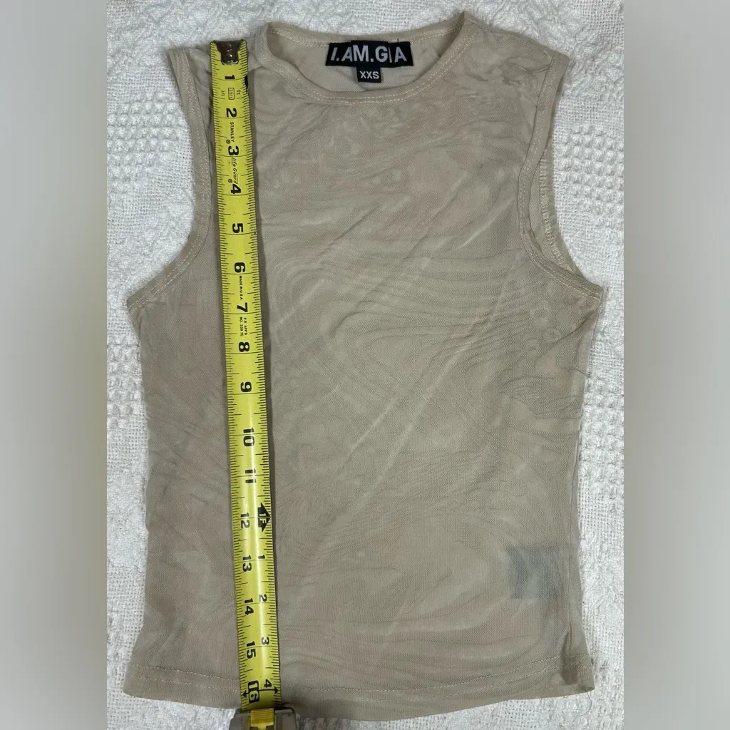 I.AM.GIA Size XXS Penelope Beige Tank Top - Image 5