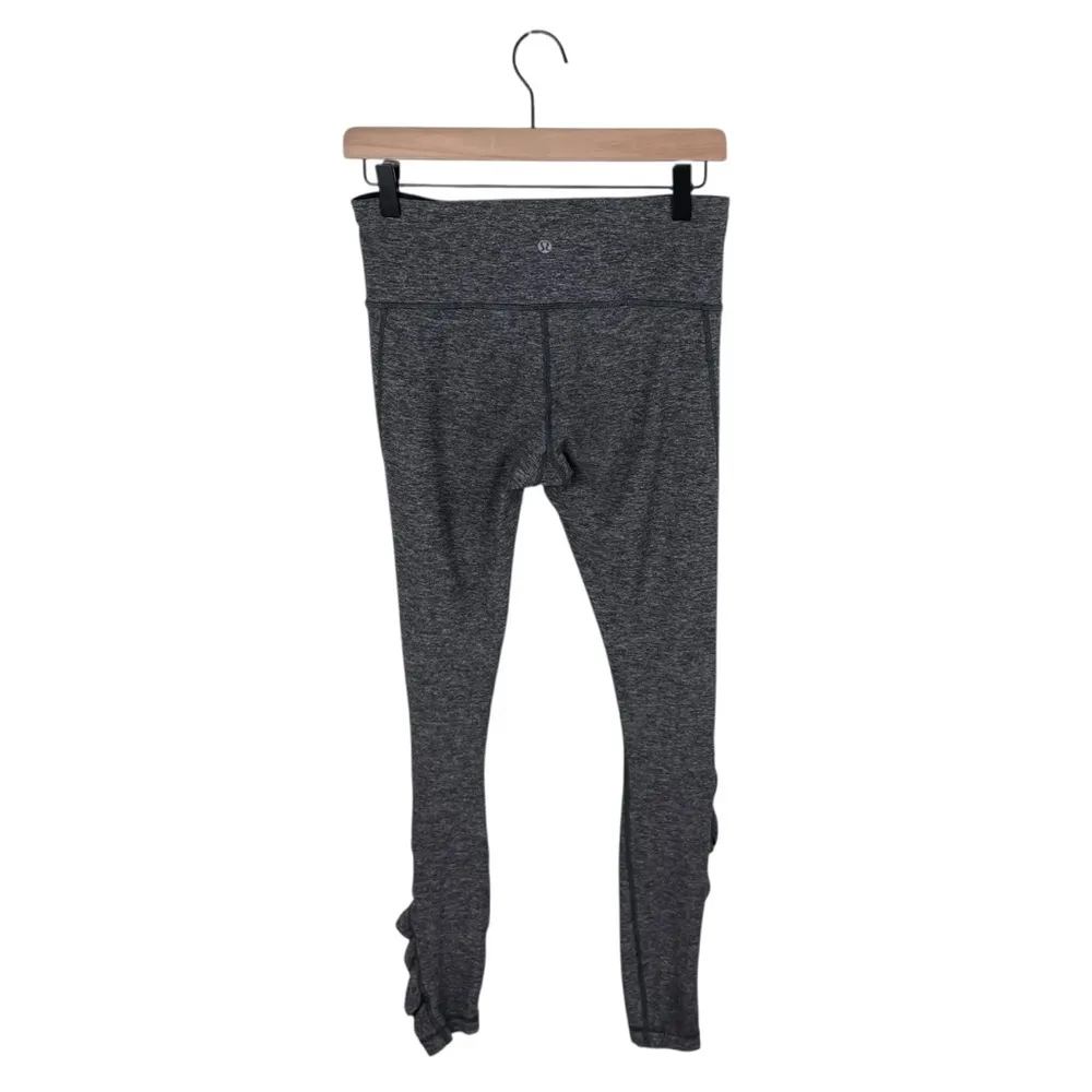 Lululemon Run Turn Around Tight Heathered Black Womens Size 8 Athleisure Running - Image 4