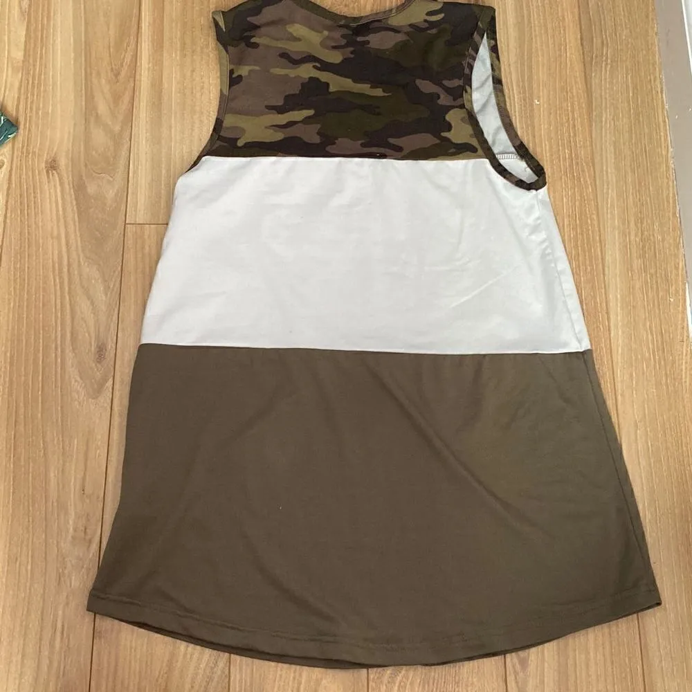 Camo layer tank top size small - Image 3