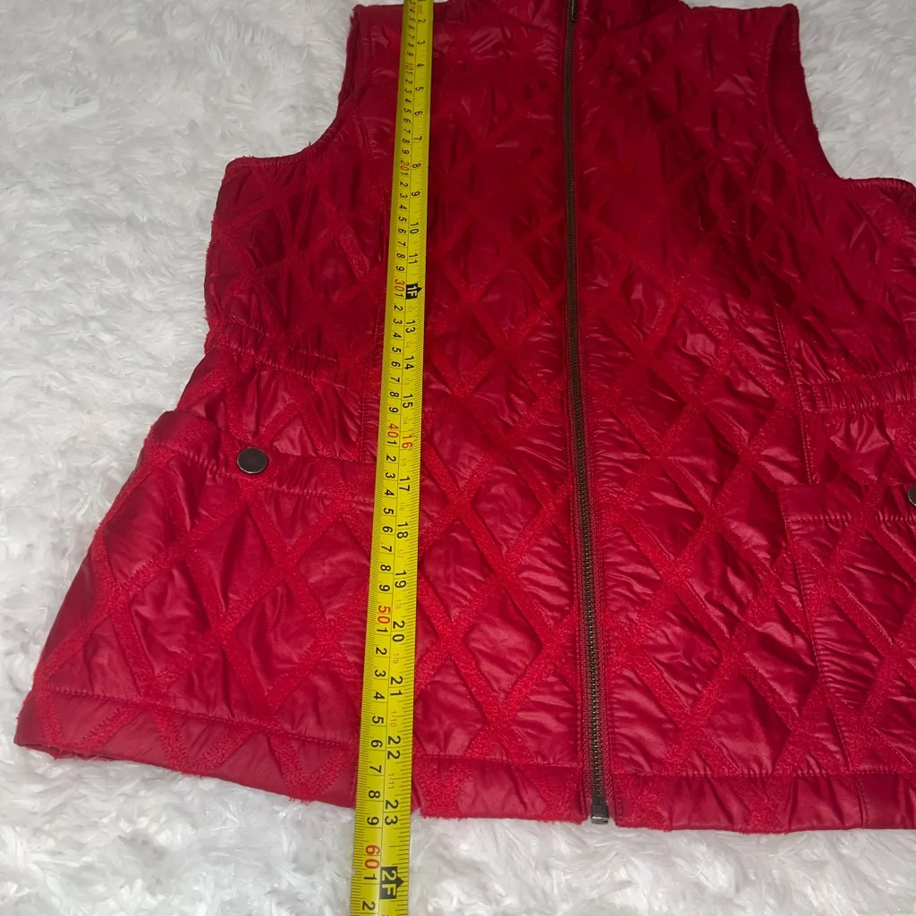 Zenergy by Chico’s red quilted vest Chicos size 0 aka size 4 small woman’s - Image 7