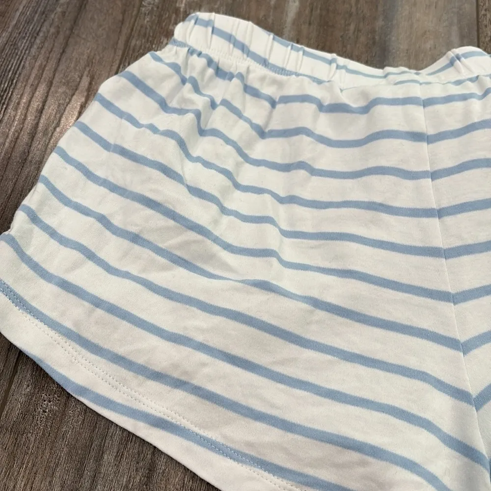 Lake Pajama Sleep Shorts Blue and White Stripe Size XXS - Image 6
