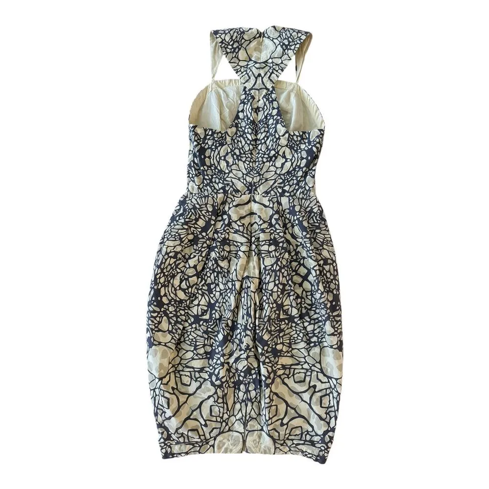 Anthropologie Racerback Cocktail Party Dress Inked Paradise By Fish Fry Size XS - Image 5