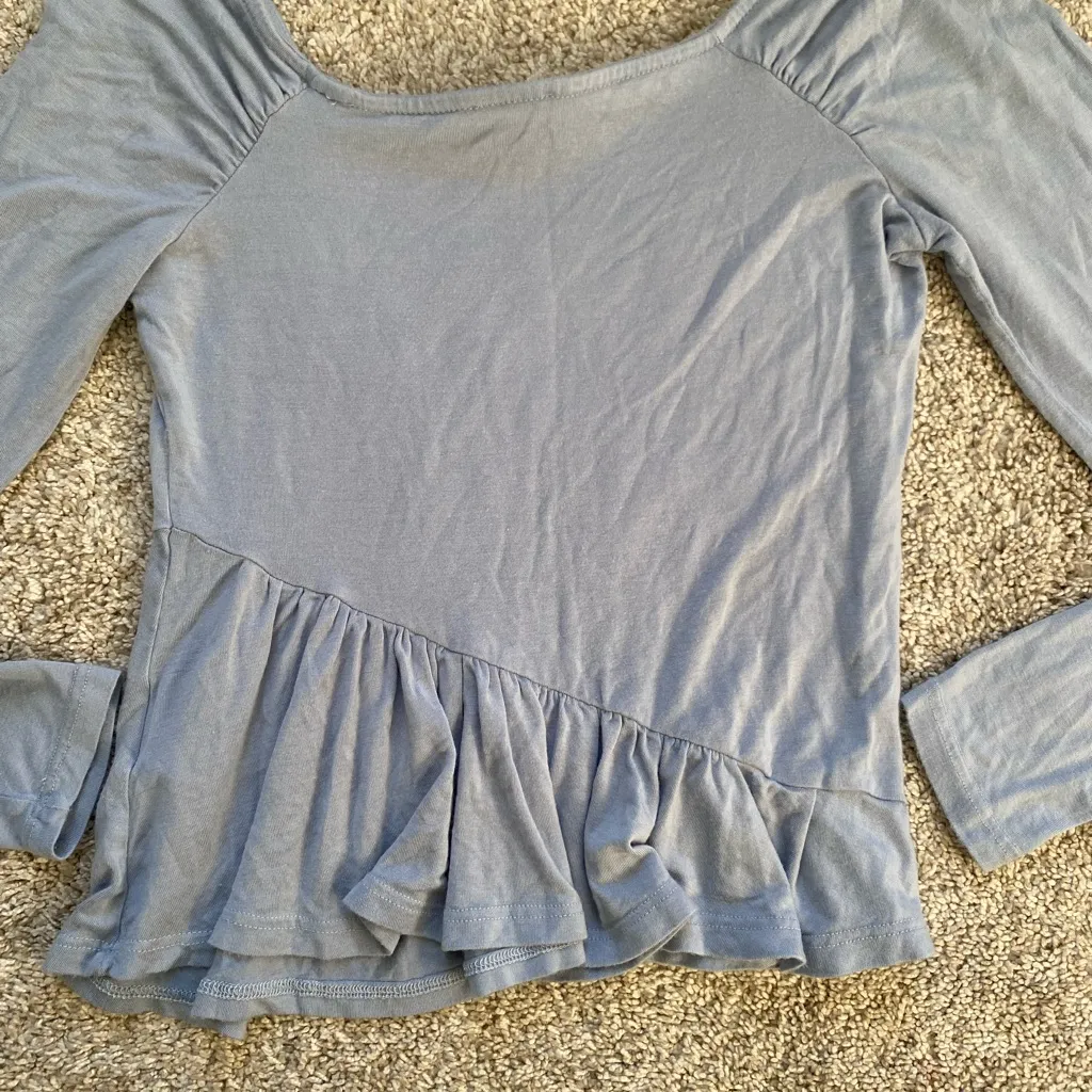 Kimchi Blue Long Sleeve Top in Soft Blue - Image 8