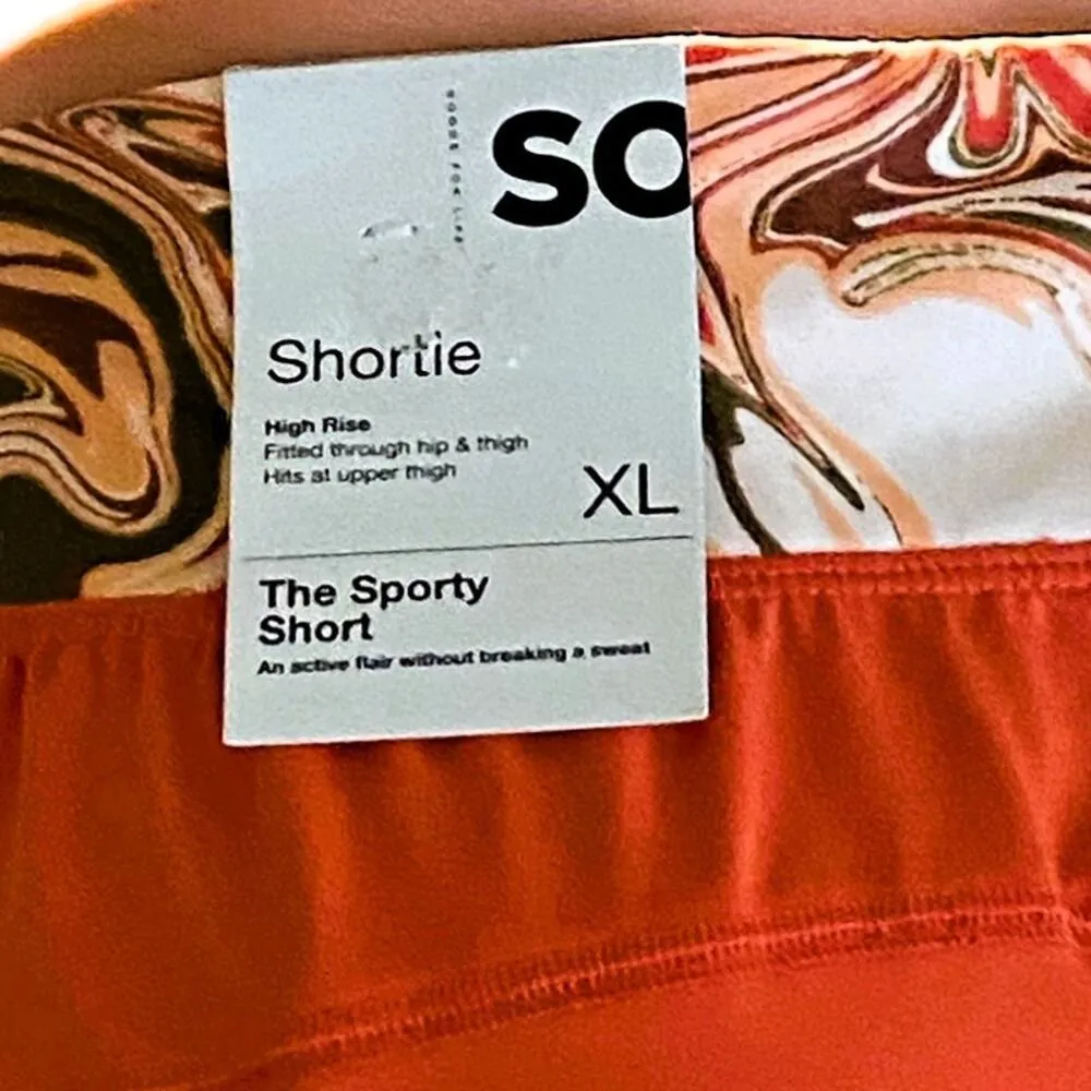 NWT- SO Cassie High Rise Running Activewear Shortie Shorts ~ Women's Size XL - Image 4